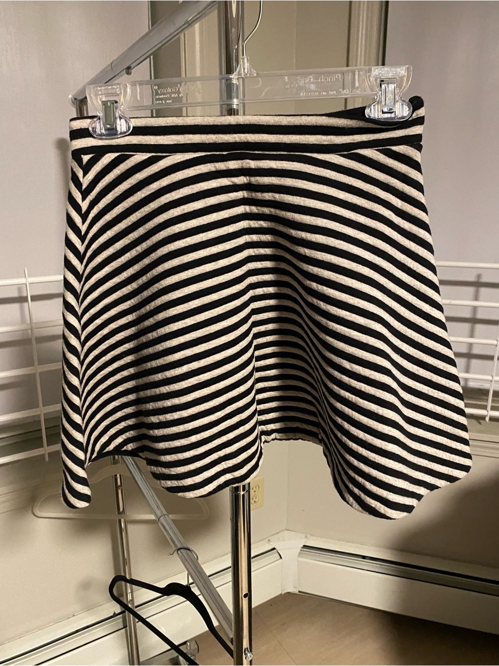 GAP Black & White Striped Circle Skirt